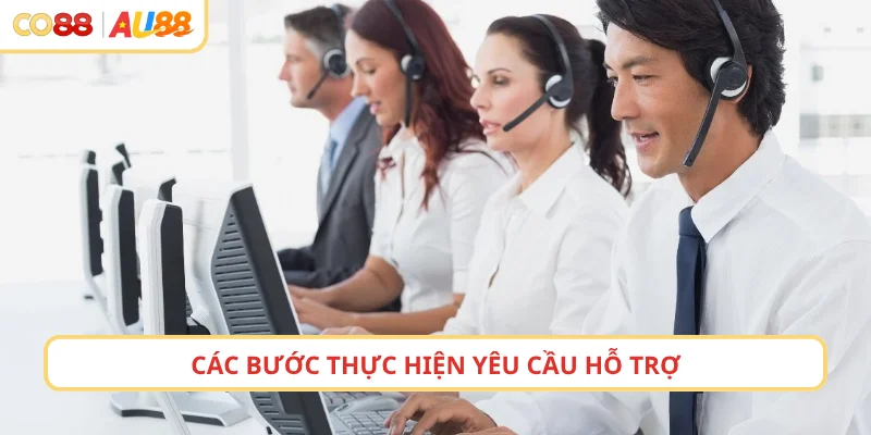 Các bước thực hiện yêu cầu hỗ trợ