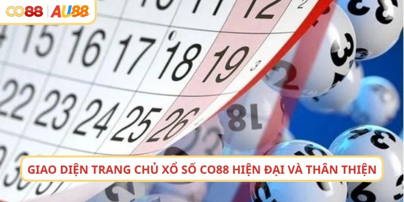 Giao diện trang chủ xổ số CO88 hiện đại và thân thiện